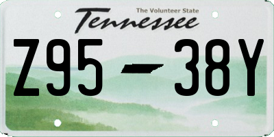 TN license plate Z9538Y
