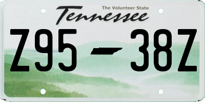 TN license plate Z9538Z
