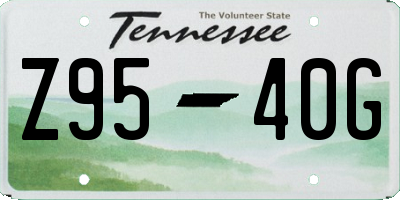 TN license plate Z9540G