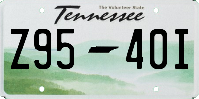 TN license plate Z9540I