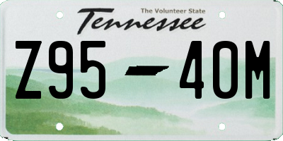 TN license plate Z9540M