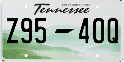 TN license plate Z9540Q