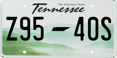 TN license plate Z9540S