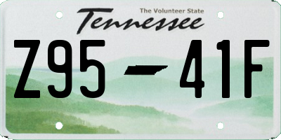 TN license plate Z9541F