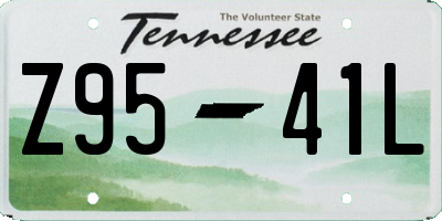 TN license plate Z9541L