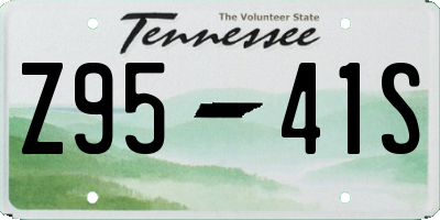 TN license plate Z9541S