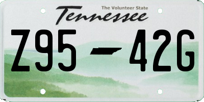TN license plate Z9542G