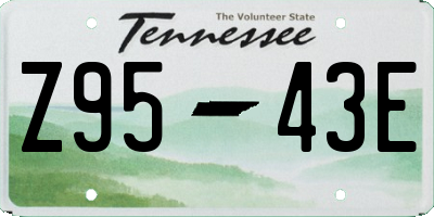 TN license plate Z9543E