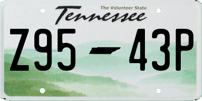 TN license plate Z9543P