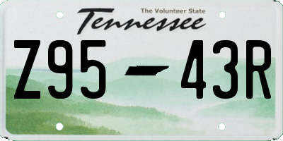 TN license plate Z9543R