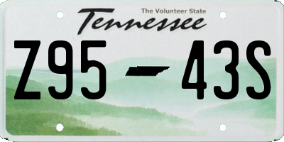 TN license plate Z9543S