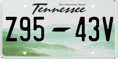 TN license plate Z9543V