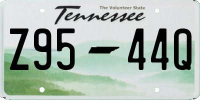 TN license plate Z9544Q
