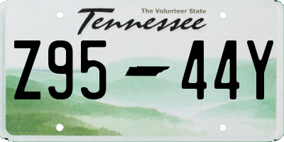 TN license plate Z9544Y