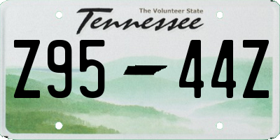 TN license plate Z9544Z