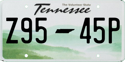 TN license plate Z9545P