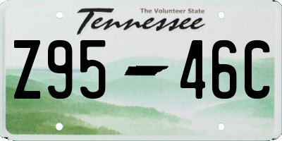 TN license plate Z9546C