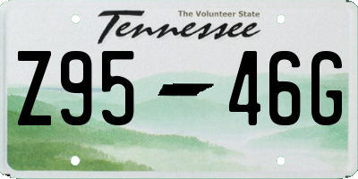 TN license plate Z9546G