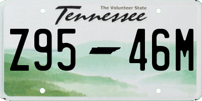 TN license plate Z9546M