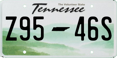 TN license plate Z9546S