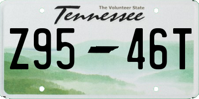 TN license plate Z9546T