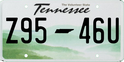 TN license plate Z9546U