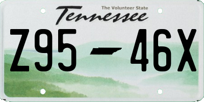 TN license plate Z9546X