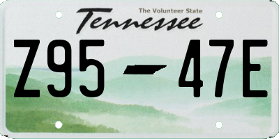 TN license plate Z9547E