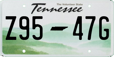 TN license plate Z9547G