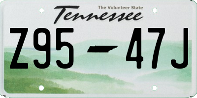 TN license plate Z9547J