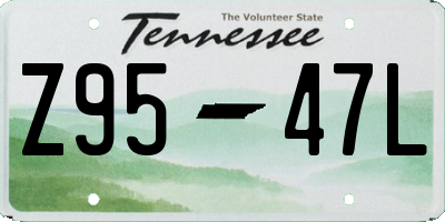 TN license plate Z9547L
