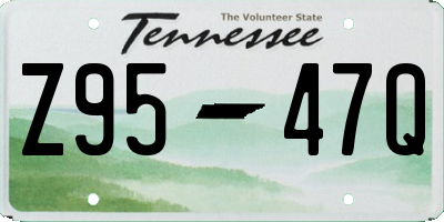 TN license plate Z9547Q