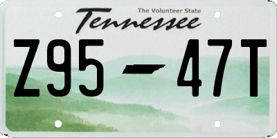 TN license plate Z9547T