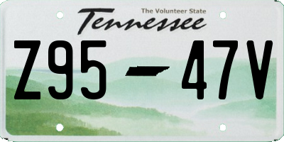 TN license plate Z9547V