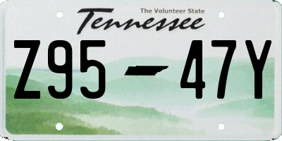 TN license plate Z9547Y