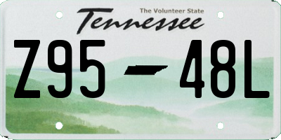 TN license plate Z9548L