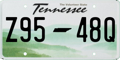 TN license plate Z9548Q