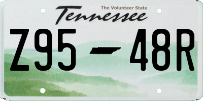 TN license plate Z9548R