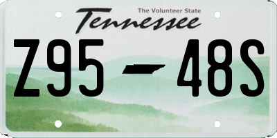TN license plate Z9548S