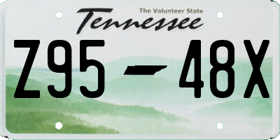 TN license plate Z9548X