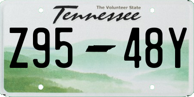 TN license plate Z9548Y