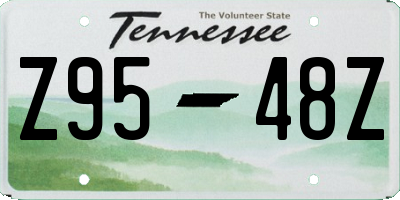 TN license plate Z9548Z