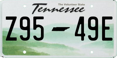 TN license plate Z9549E