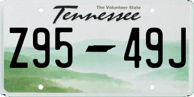 TN license plate Z9549J