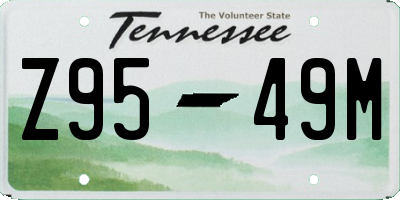 TN license plate Z9549M