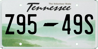 TN license plate Z9549S