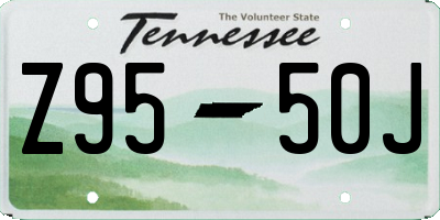 TN license plate Z9550J