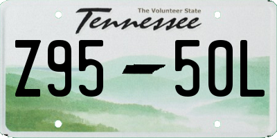 TN license plate Z9550L