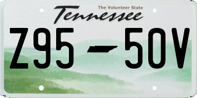 TN license plate Z9550V