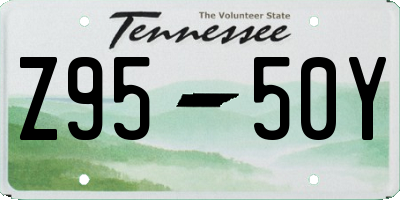 TN license plate Z9550Y